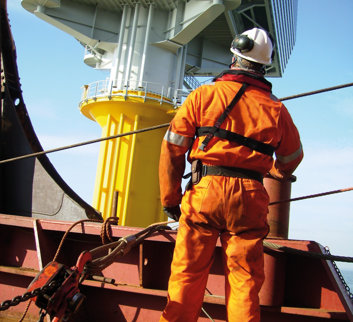 Man stood looking at offshore asset